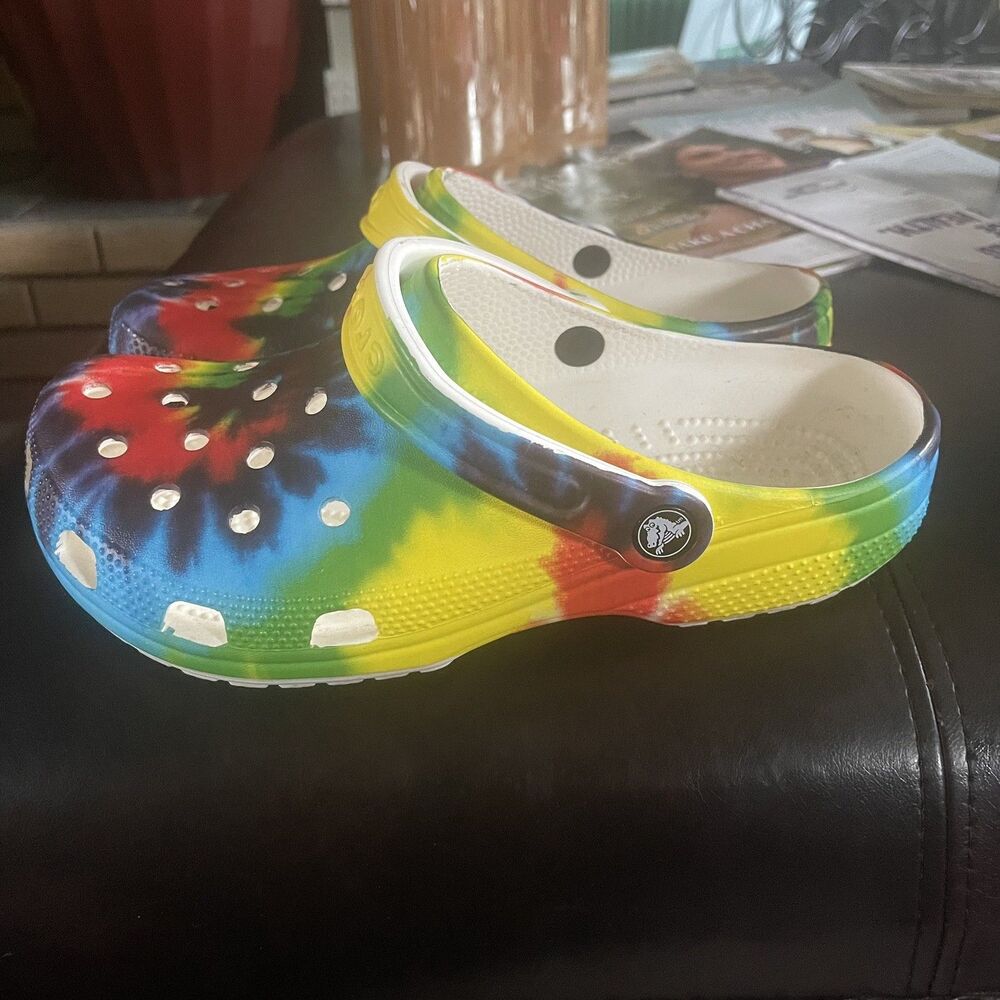 Crocs Classic Clog Tie-dye Women's 9 Men's 7 - Picture 5 of 7